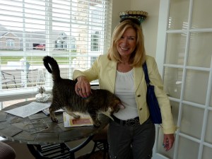 My cat Angie welcomes Diana, a future neighbor