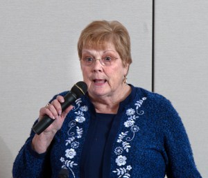 Ollie accepting her Lifestyle Ambassador award in 2012