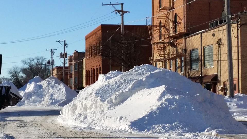 snow piles