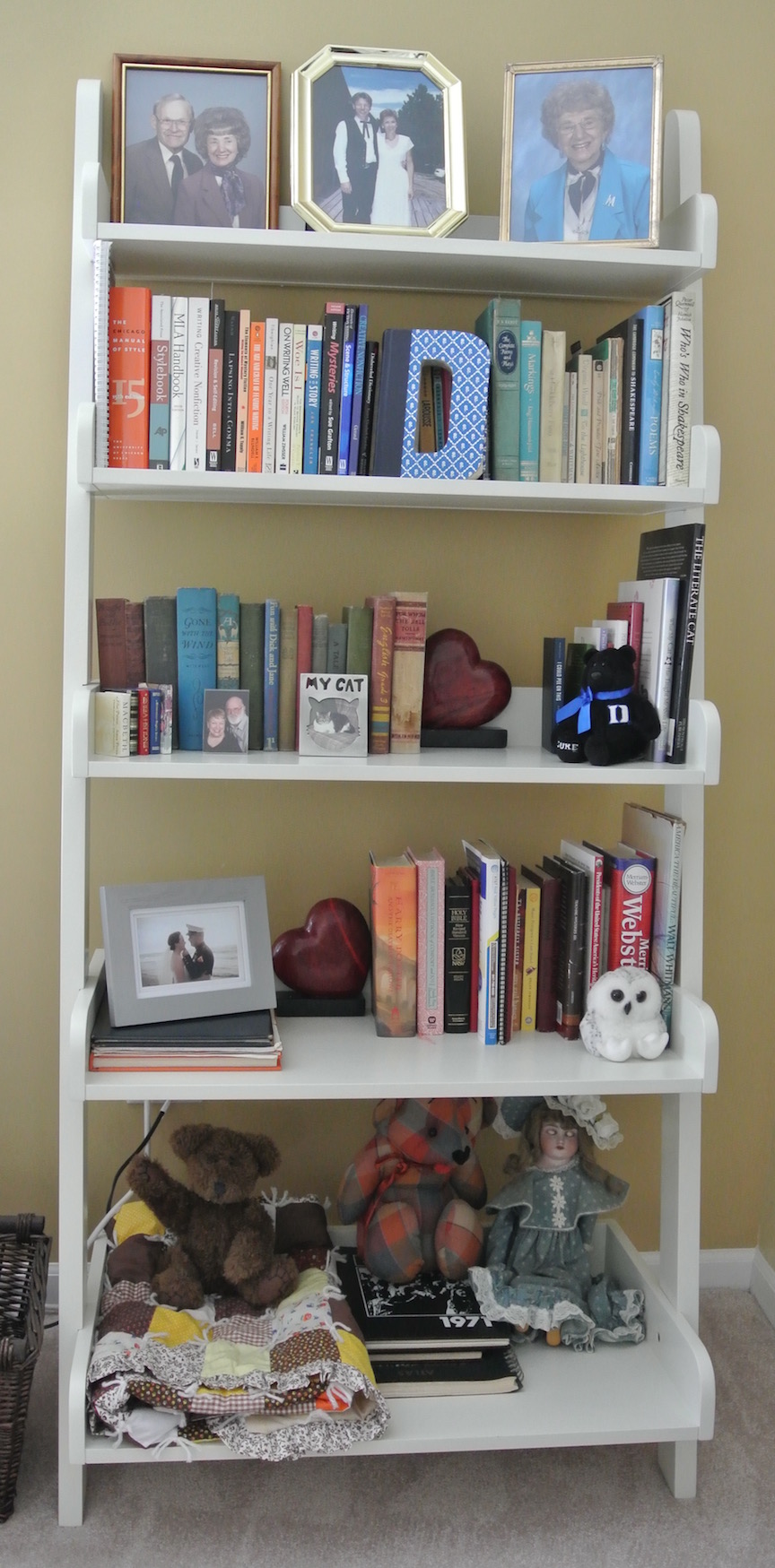 bookshelves before